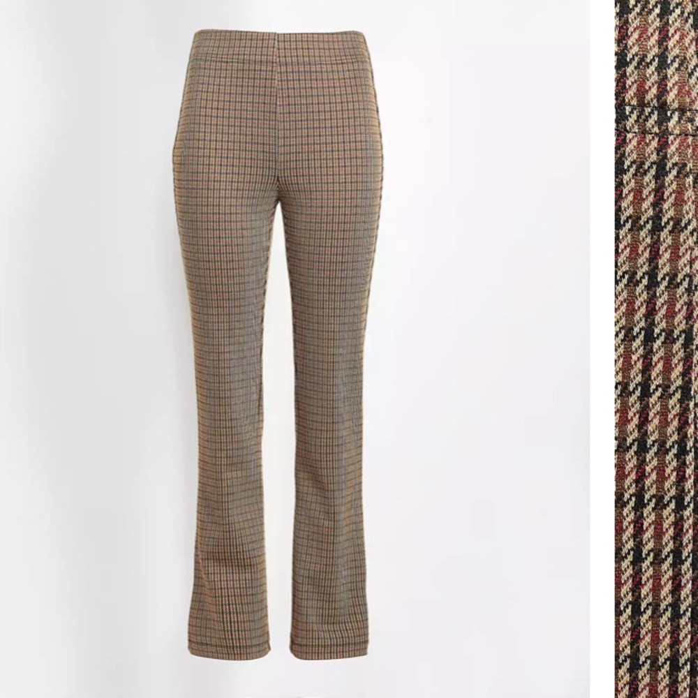 Loft Checked Kick Crop Leggings S